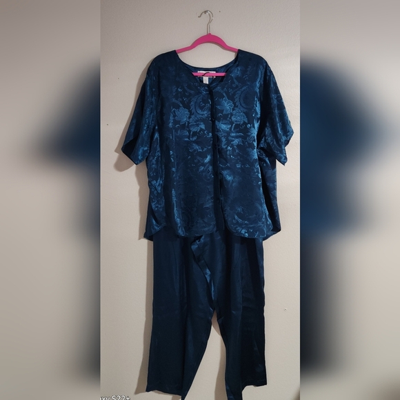 ERIKA TAYLOR ll SET PAJAMAS 3X BLUE WOMEN'S - Picture 1 of 9